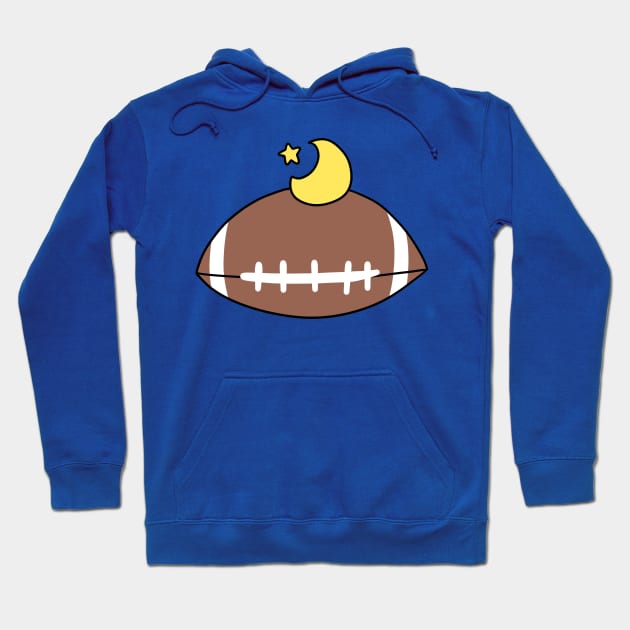 Moon Star Football Hoodie by saradaboru